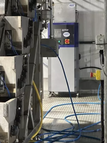 Reconditioned Delta booster pressure washer installed in a food processing factory in Measham with upgraded water supply system.